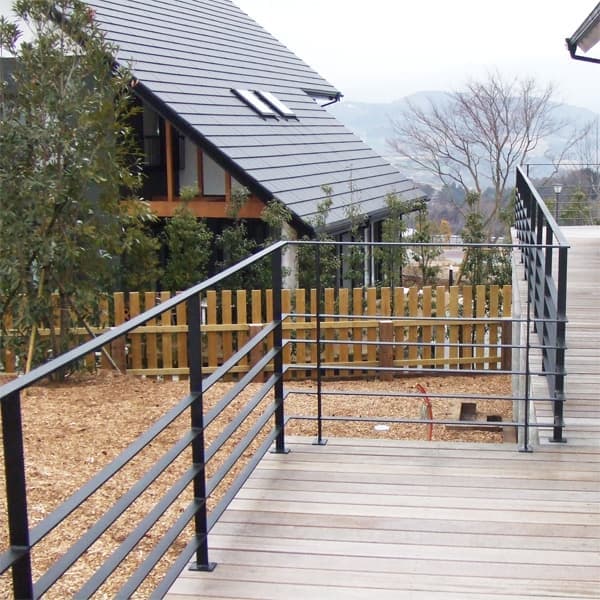 住宅デッキ焼付塗装手摺