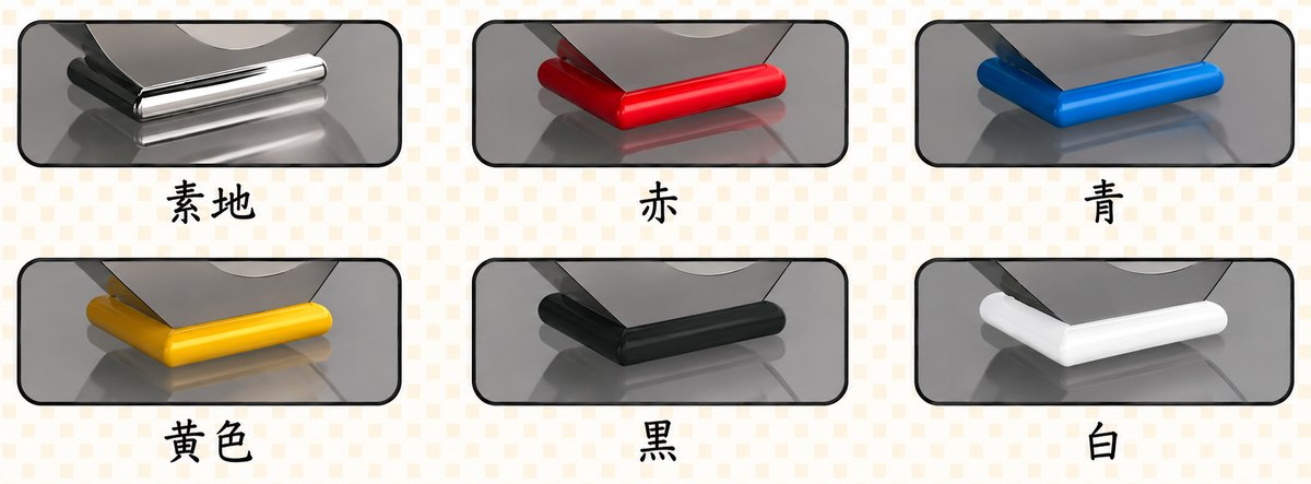 MOATO 首輪のカラー6色（素地・赤・青・黄色・黒・白）の一覧
